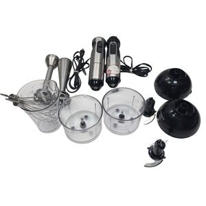 Cuisinart Smart Stick Immersion Blender Set CSB-85C HB-1 5PC Stainless Steel 2pk